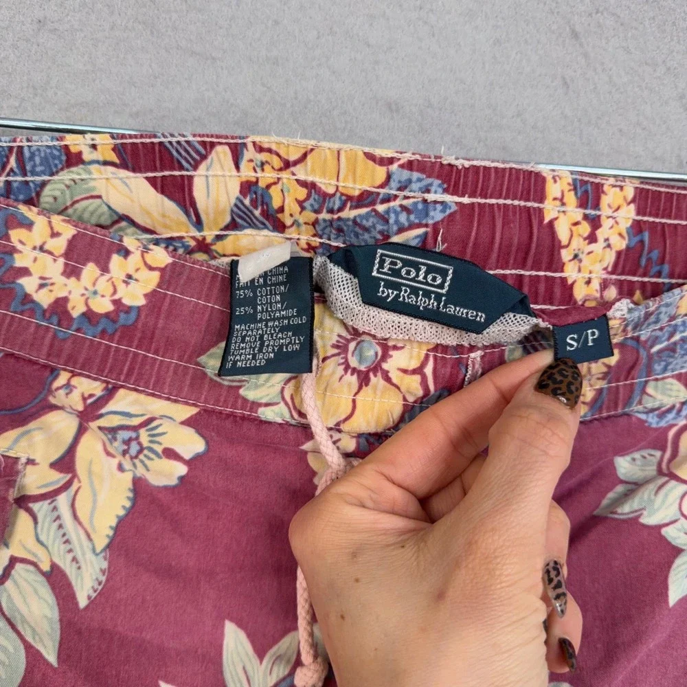 Polo Ralph Lauren Swim Trunks Mens Small Floral Ukulele Hawaiian Beach Gorpcore